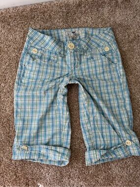 Y2K Jolt plaid capri pants